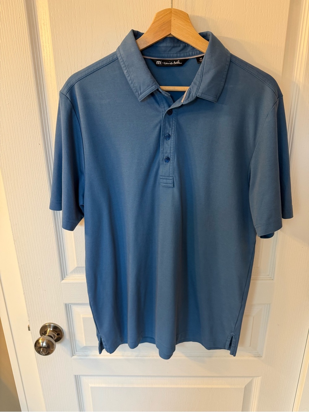 Travis Mathew Slate Blue Short-Sleeve Polo
